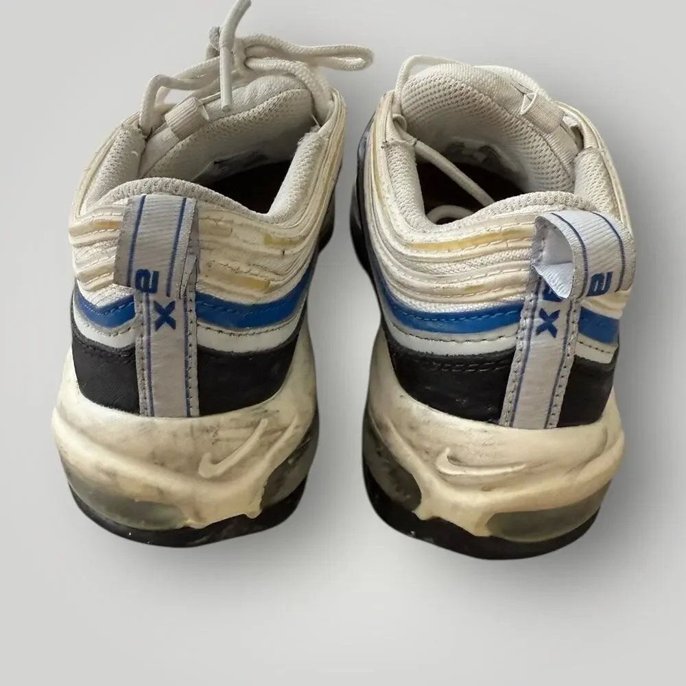 Nike Air Max 97 Size 5,5 Y  Shoes Sneakers White Black Signal Blue 921522-107